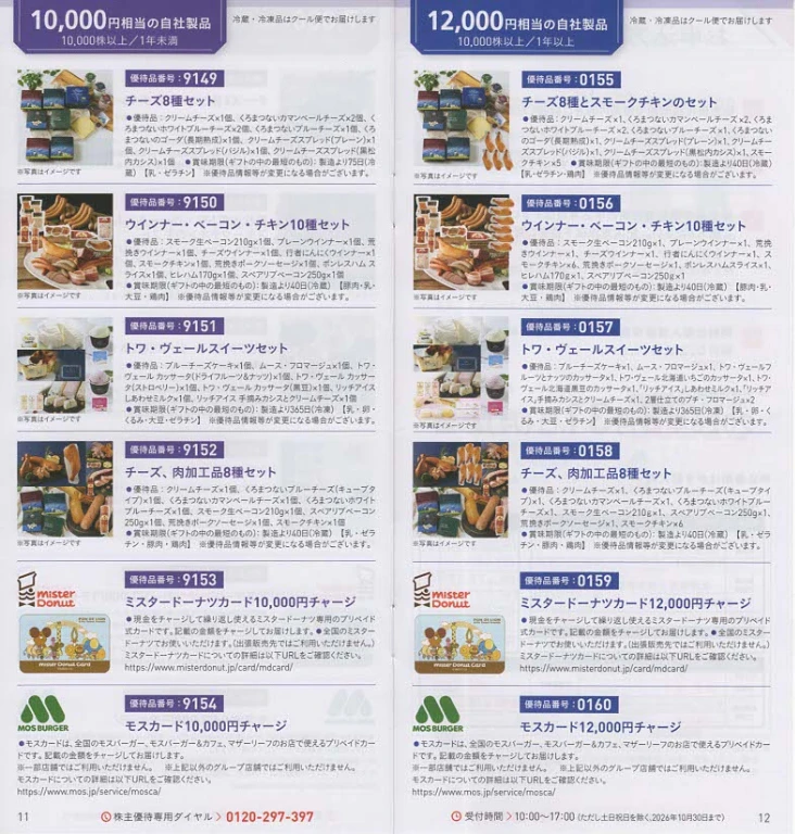 3370フジタコーポコーポレーション株主優待案内(p11~p12)