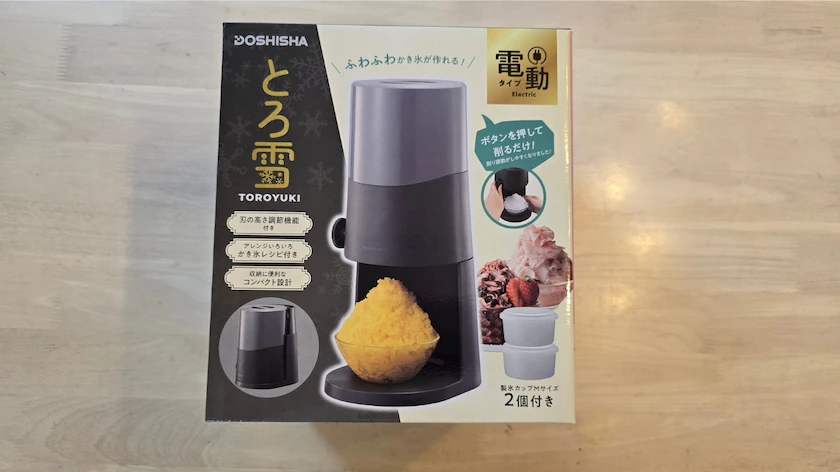 【ドウシシャ】電動ふわふわとろ雪かき氷器ブラック (DTS-B5BK)