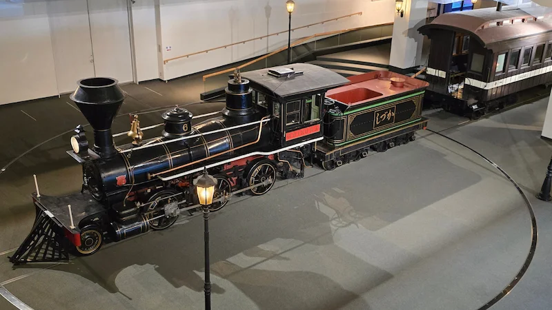 小樽博物館本館の蒸気機関車「しづか号」