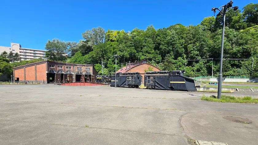 小樽市総合博物館 本館の屋外展示場の様子