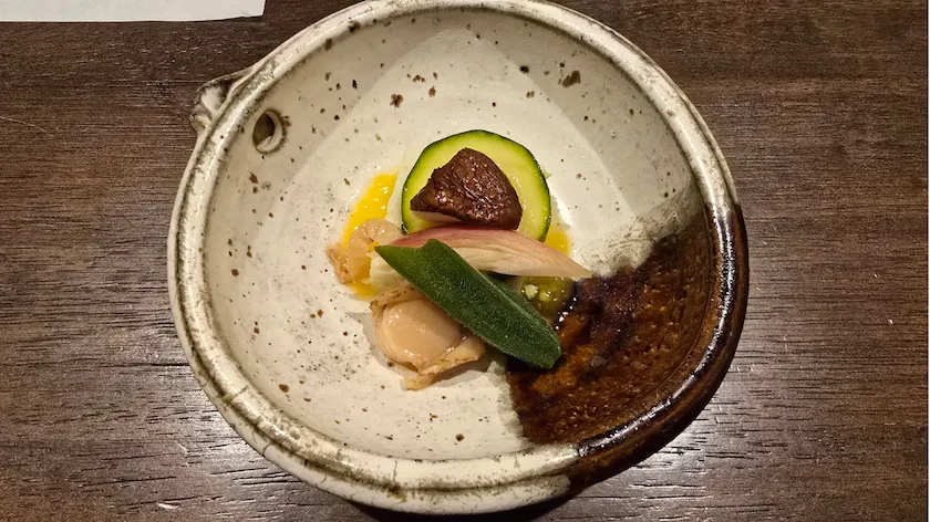 運河の宿 おたる ふる川 枝豆と豆乳寄せ 帆立のうま煮