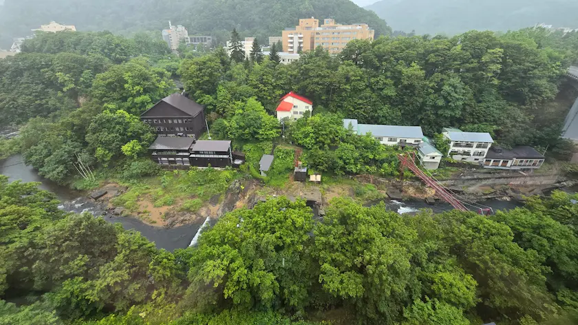 「ゆらく草庵」のお部屋から景色