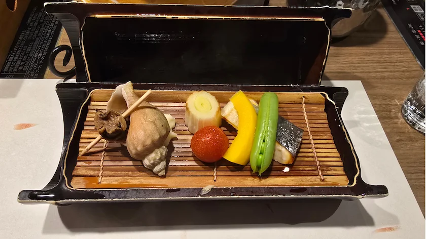 湯けむり蒸し(青つぶ・ます・コリンキーなど)